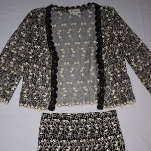 Vintage Surrealist Lace Suit